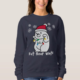 Fett BärenWinter, Weihnachtsmannmütze des Weißbäre Sweatshirt