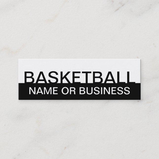 fett BASKETBALL (farbanpassbar) Mini Visitenkarte (Vorderseite)