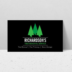 Fett-Baumservice-Logo grün/schwarz Visitenkarte