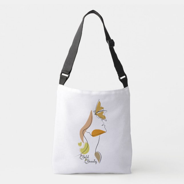 Fett Beauty Women Empowerment Face Line Kunst Zita Tragetaschen Mit Langen Trägern (Vorderseite)