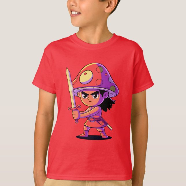 Fett bemusterte Karikaturenfigur T-Shirt (Vorderseite)
