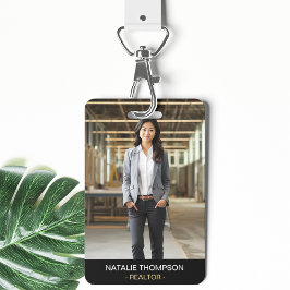 Fett Beruflicher Real Anwesen Chic Realtor QR Code Ausweis