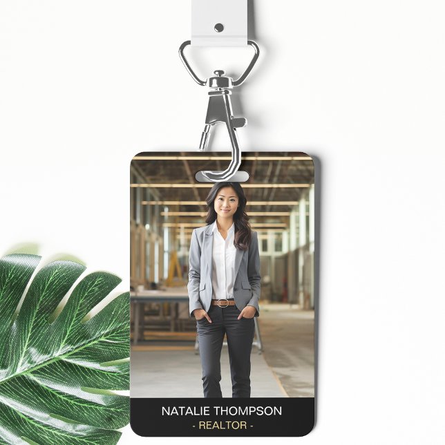 Fett Beruflicher Real Anwesen Chic Realtor QR Code Ausweis (Von Creator hochgeladen)