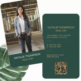 Fett Beruflicher Real Anwesen Chic Realtor QR Code Visitenkarte