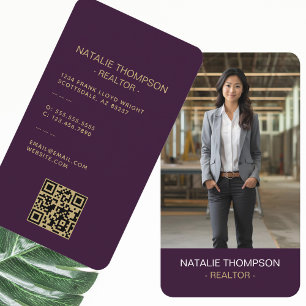 Fett Beruflicher Real Anwesen Chic Realtor QR Code Visitenkarte