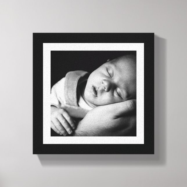 Fett Black and White Baby Mini Leinwand (Vorderseite)