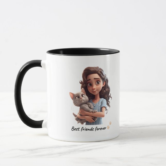 Fett Black Friendship Quote Tasse (Links)