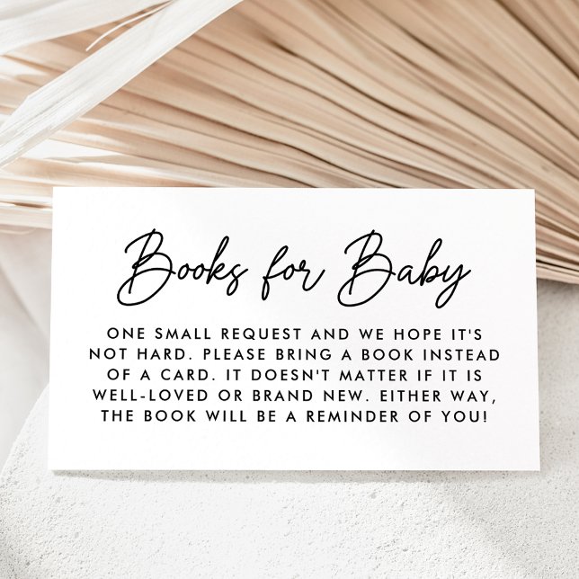 Fett Black Script Baby Shooting Book Request Begleitkarte (Von Creator hochgeladen)