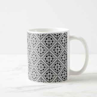 Fett Black & White Medalion Designer Kaffee Tasse
