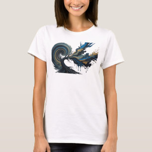 Fett Blau ABSTRACT ART Grafik T-Shirt