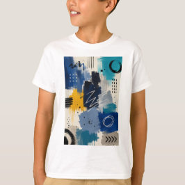Fett Blau Abstrakte Energie T-Shirt