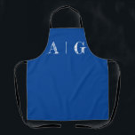 Fett Blau mit Weißdruck-Schürze - individuell eins Schürze<br><div class="desc">.: Weiß und blau: Anpassbar .: Minimalistisch .</div>