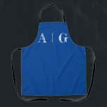 Fett Blau mit Weißdruck-Schürze - individuell eins Schürze<br><div class="desc">.: Weiß und blau: Anpassbar .: Minimalistisch .</div>