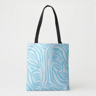 Fett Blau und Weiß Zebra Druck
