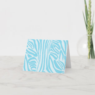 Fett Blau und Weiß Zebra Druck Dankeskarte