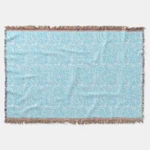 Fett Blau und Weiß Zebra Druck Decke
