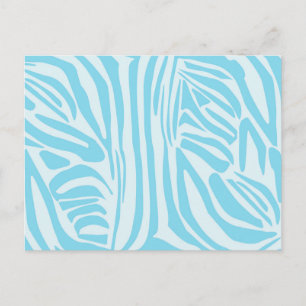 Fett Blau und Weiß Zebra Druck Feiertagspostkarte