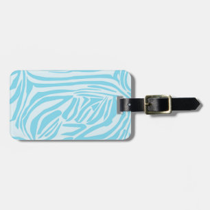 Fett Blau und Weiß Zebra Druck Gepäckanhänger