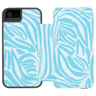 Fett Blau und Weiß Zebra Druck Incipio Watson™ iPhone 5 Geldbörsen Hülle