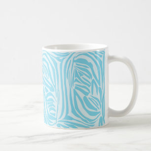 Fett Blau und Weiß Zebra Druck Kaffeetasse