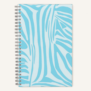 Fett Blau und Weiß Zebra Druck Notizbuch