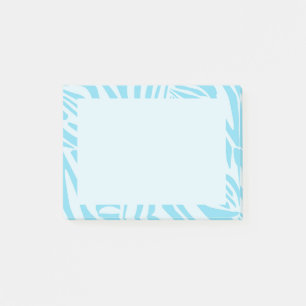 Fett Blau und Weiß Zebra Druck Post-it Klebezettel