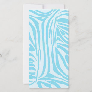 Fett Blau und Weiß Zebra Druck Save The Date