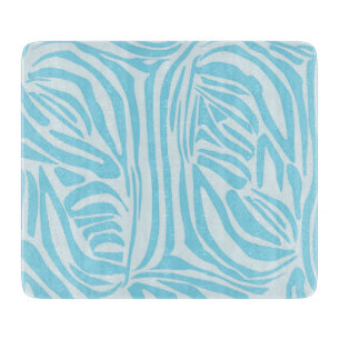 Fett Blau und Weiß Zebra Druck Schneidebrett