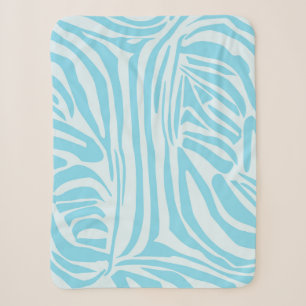 Fett Blau und Weiß Zebra Druck Sherpadecke