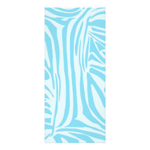 Fett Blau und Weiß Zebra Druck Werbekarte