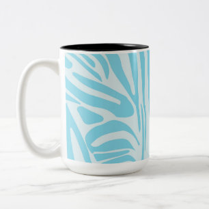 Fett Blau und Weiß Zebra Druck Zweifarbige Tasse
