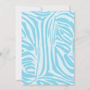 Fett Blau und Weiß Zebrastreifen Dankeskarte