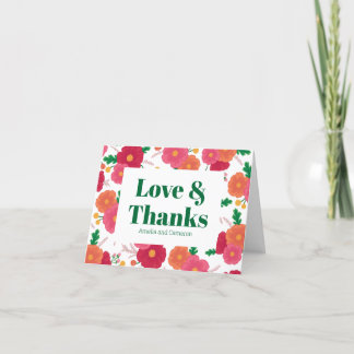 Fett Blooms Hochzeit geklappt Dankeschön Karte