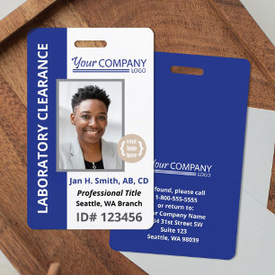 Fett-Blue-Logo-Eintrag Mitarbeiter-Foto-ID Ausweis