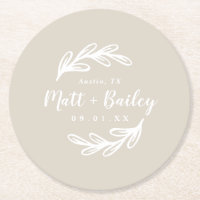 Fett-Branch-Hochzeitpapier-Rundpapier-Untersetzer