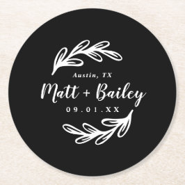 Fett-Branch-Hochzeitpapier-Rundpapier-Untersetzer Runder Pappuntersetzer