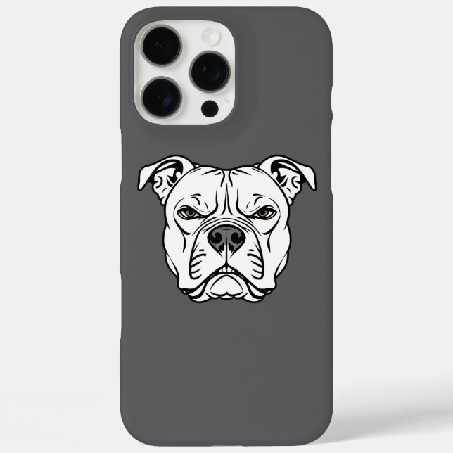 Fett Bulldog-Gesicht-Illustration Case-Mate iPhone Hülle (Rückseite)
