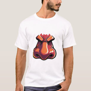 Fett Cartoon Nose Expression - Funny Angry Face T-Shirt