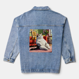 Fett Cat Funny nicht stören Jeansjacke