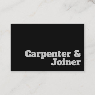 Fett & Clear Carpenter & Joiner Design Visitenkarte