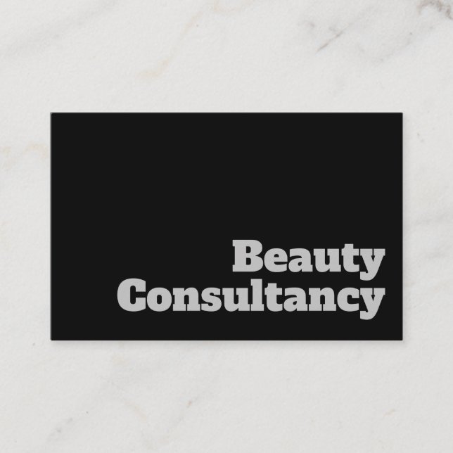 Fett & Clear Design - Beauty Consulting Visitenkarte (Vorderseite)