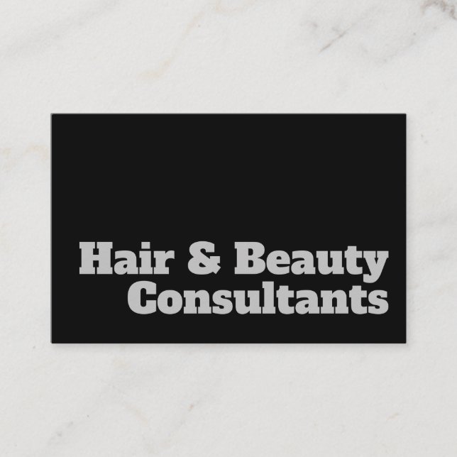 Fett & Clear Design - Hair & Beauty Consultants Visitenkarte (Vorderseite)