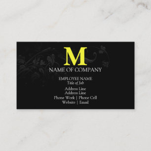 Fett Color Monogram Modern Designer Style Visitenkarte