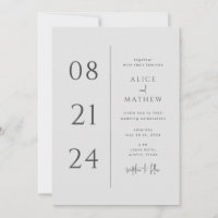 fett datiert minimalistisch moderne Hochzeitseinla