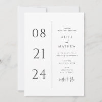 fett datiert minimalistisch moderne Hochzeitseinla