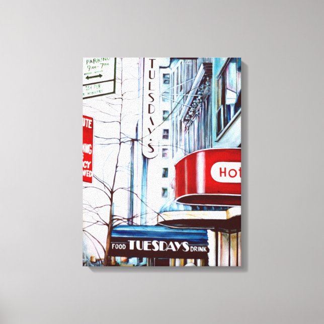 Fett Dienstag Abend. New York City Leinwanddruck (Vorderseite)