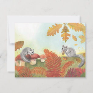 Fett-Dormaus (Glis glis) RSVP Karte