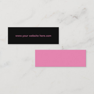 Fett einfache rosa Website-Werbeaktion Business Ca Mini Visitenkarte