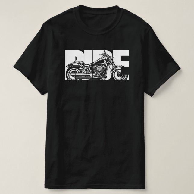 Fett fahren - Retro Motorrad-Geschenk T-Shirt (Design vorne)