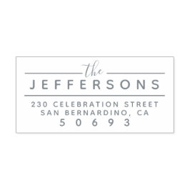 Fett Familienname Typografy Rücksendeadresse Permastempel